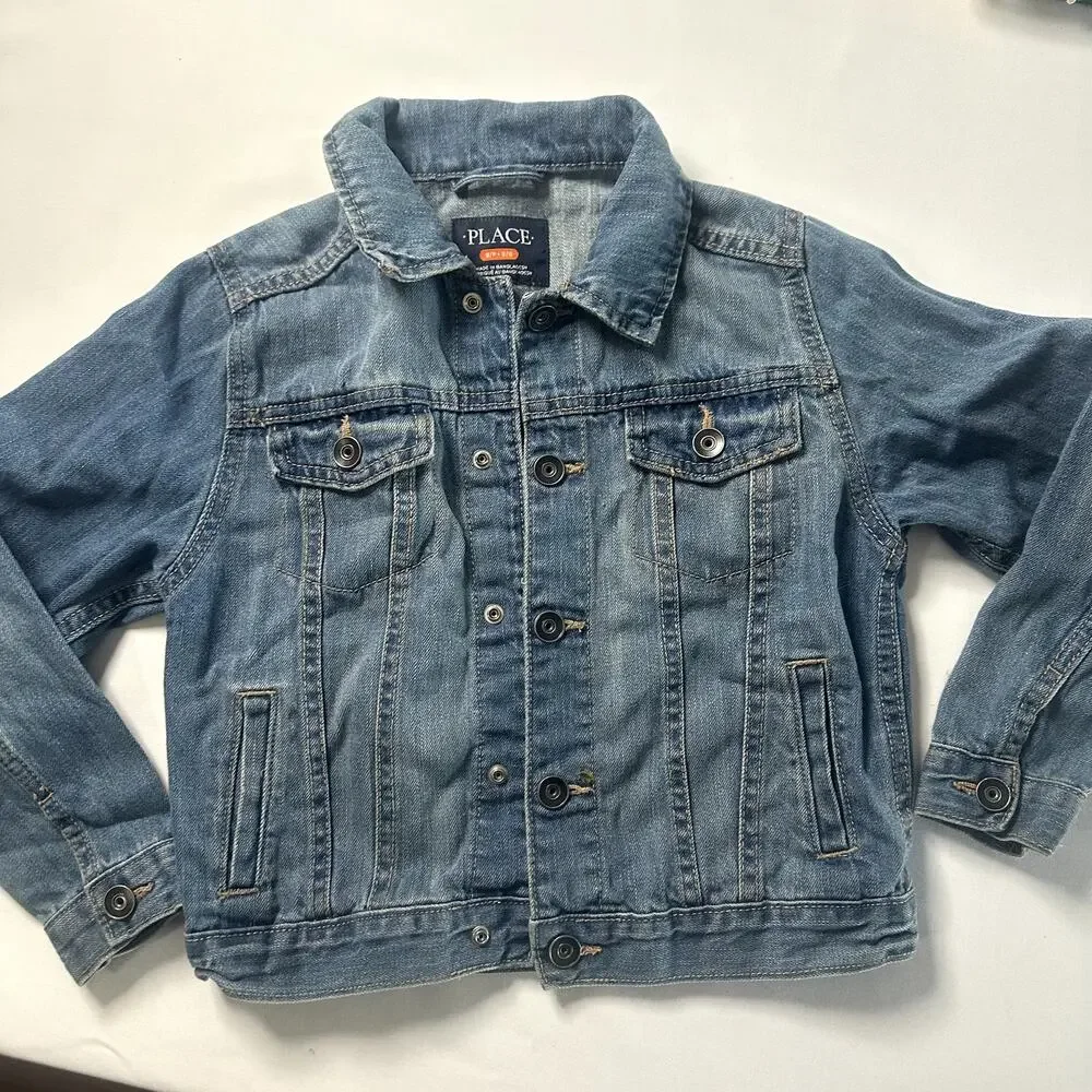 The Children's Place Button Up Jean Jacket Sz S/P 5-6y